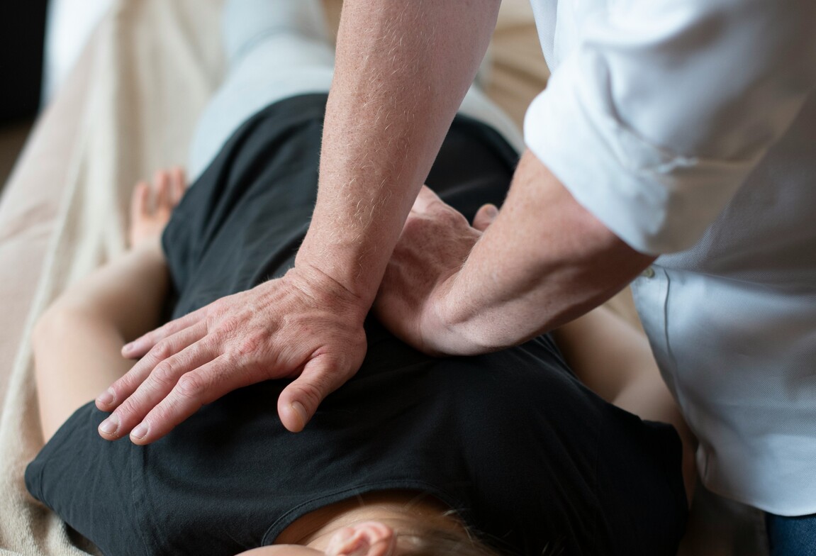 Spinal Manipulation. Chiropractic Adjustment.